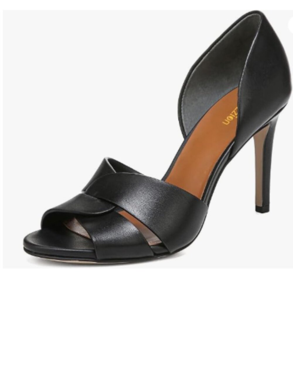 Pazzion Black Sexy Open Toe High Heeled Slip On Two Piece Sandal Versatile Shoe
